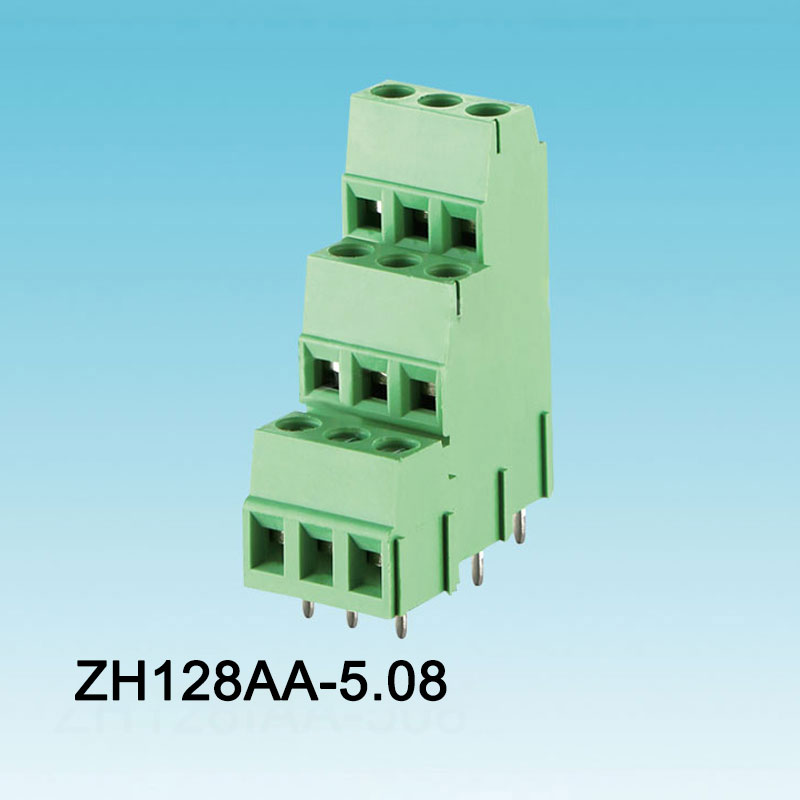 128 Frontspleiß-Leiterplatten-Schraubklemme